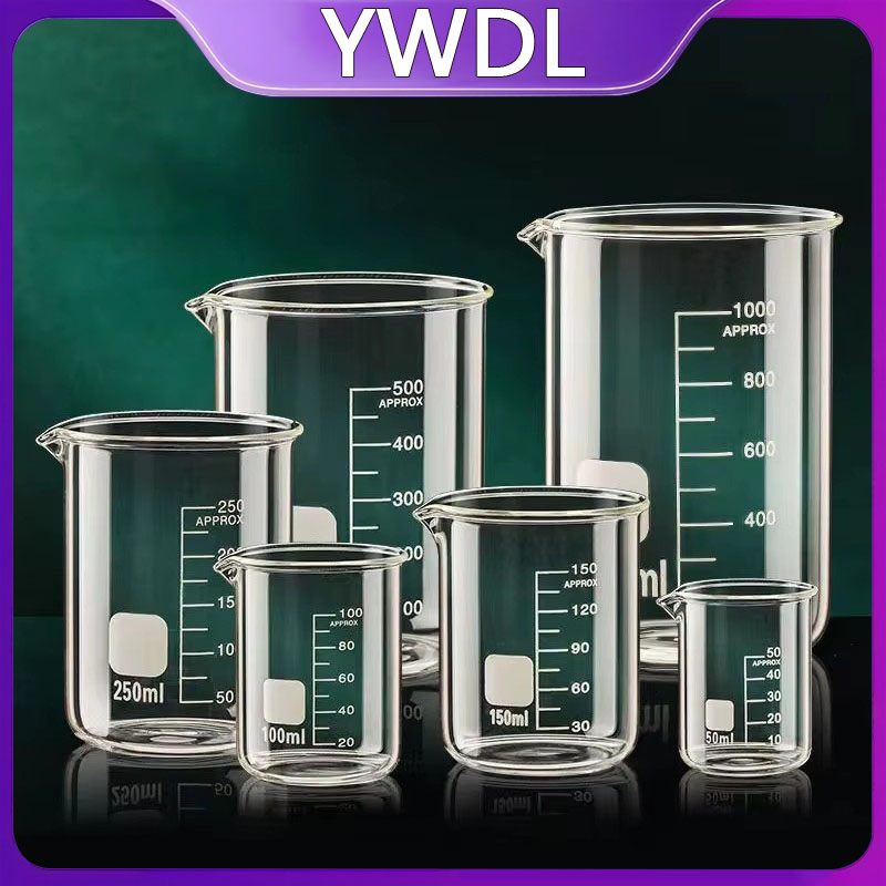 Candle Making Jug - YWDL แก้วบีกเกอร์แก้วบอโรซิลิเกตทนความร้อน ถ้วยตวงแก้วหนา สำหรับห้องปฏิบัติการและห้องครัว ความจุหลากหลาย