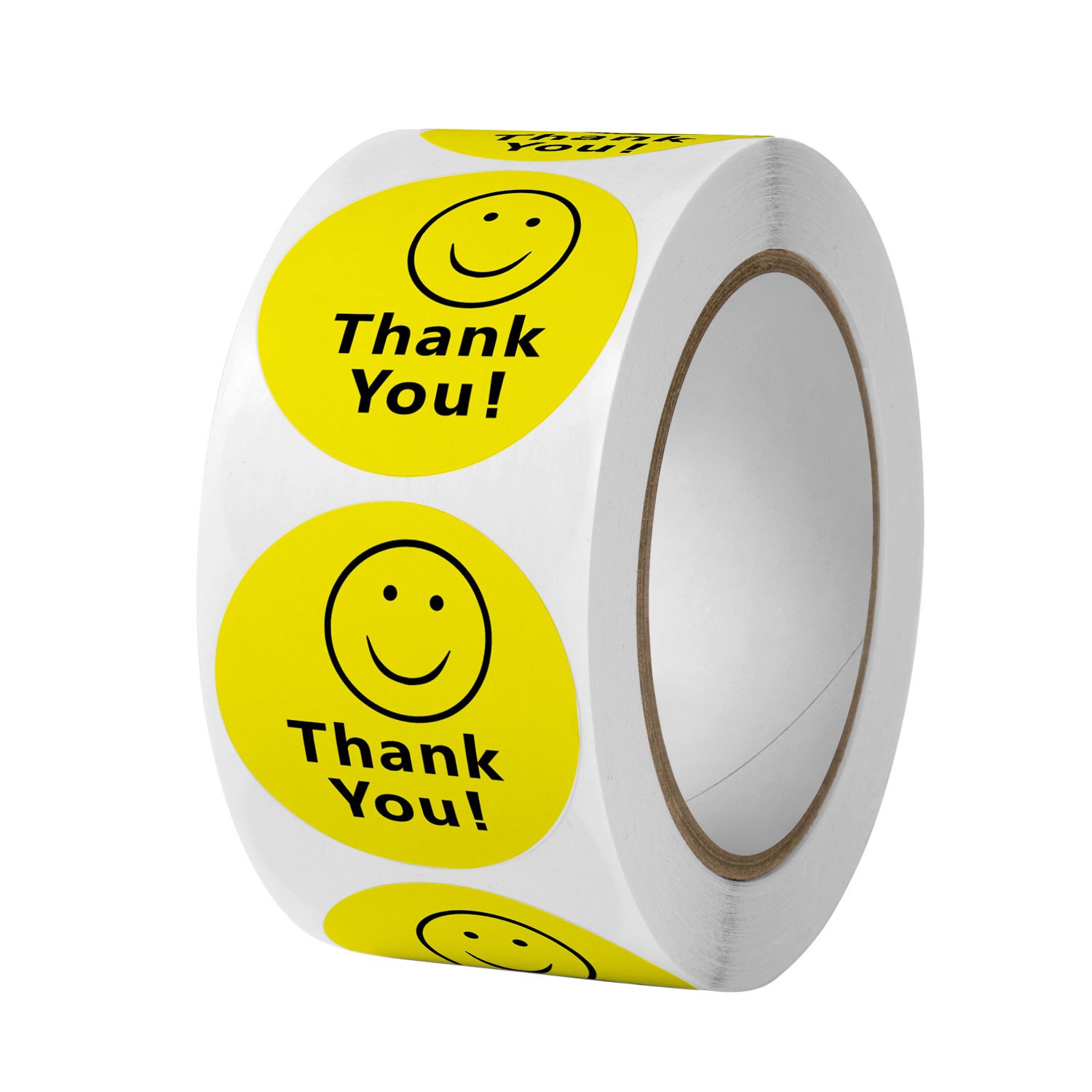 Label Sticker Round - ยิ้มสติกเกอร์,หน้ายิ้มสีเหลืองสติกเกอร์ขอบคุณ,Happy Face Mailing Labels 500 PCS