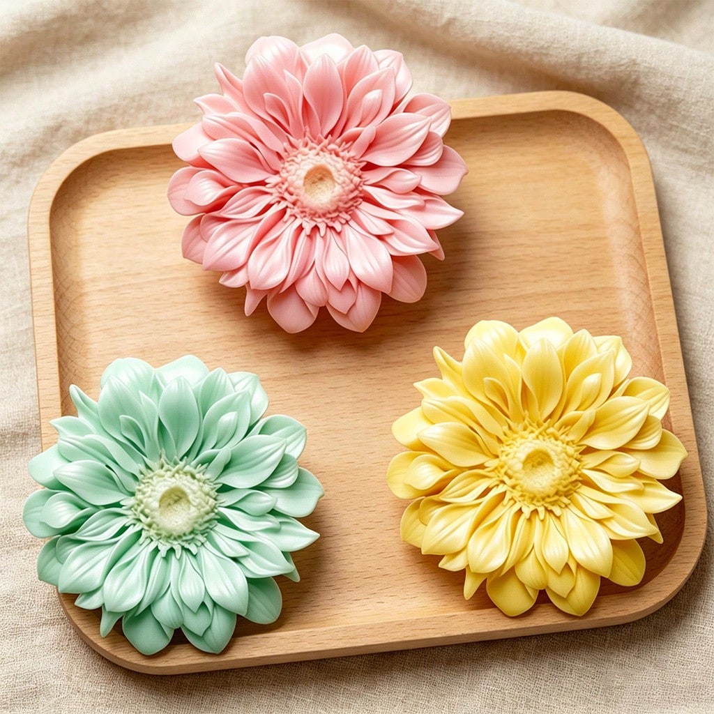 แม่พิมพ์ซิลิโคนรูปดอกเจอเบรา 3 - Candle Making Design บทวิจารณ์และราคา